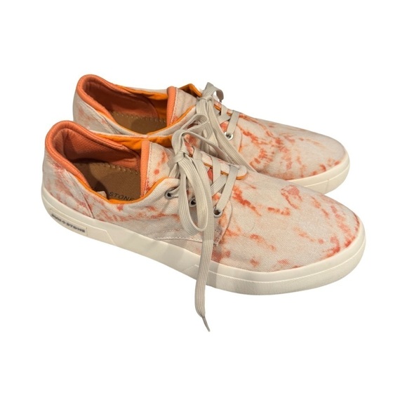 Sun + Stone Men's Kiva Lace-Up Core Sneakers orange Tie Dye 11.5 Used Condition - Picture 1 of 7